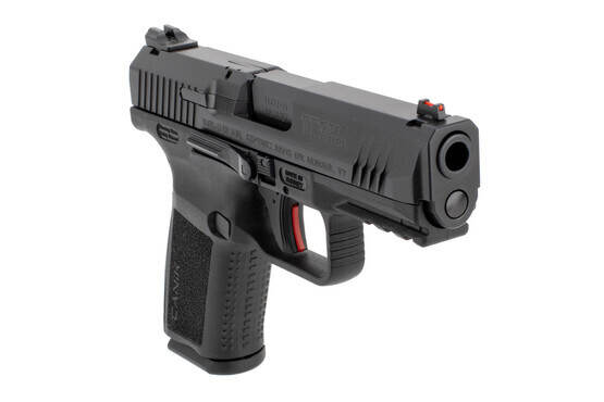 Canik TP9SF Elite 9mm Pistol features a Red Fiber Optic Front Sight